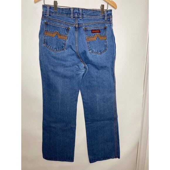 Vintage Private Club Fit Blue Denim Jeans Size 33, Faded Distressed Blue - Picture 2 of 10